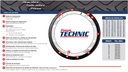 Llanta para moto 110/100-18 (TT) Tipo Tubo Modelo TXC Marca Technic Brasil